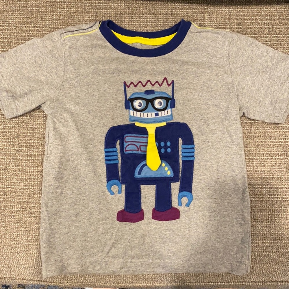 Vintage Gymboree boys 3T robot t-shirt 14 GY spring 1 line